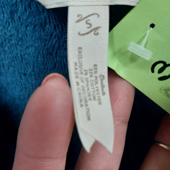 3084 Size Small Matilda Jane Fleece Lined Zip Up Hooded Jacket. In Teal Blue. - Picture 7 of 7